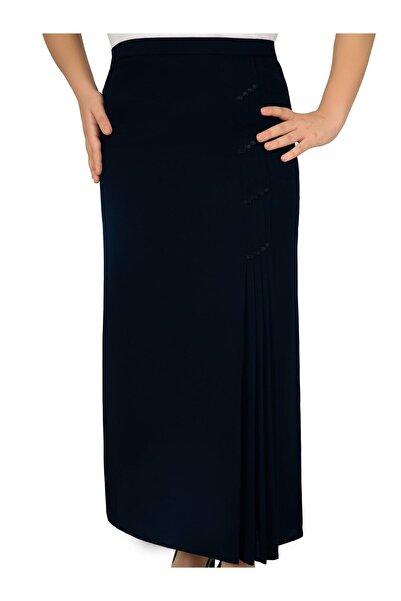 Butik Hijab Plus Size Δερμάτινη Λεπτομερής Φόδρα Πλισέ Πουέρτο Ρίκο Μητρική Φούστα