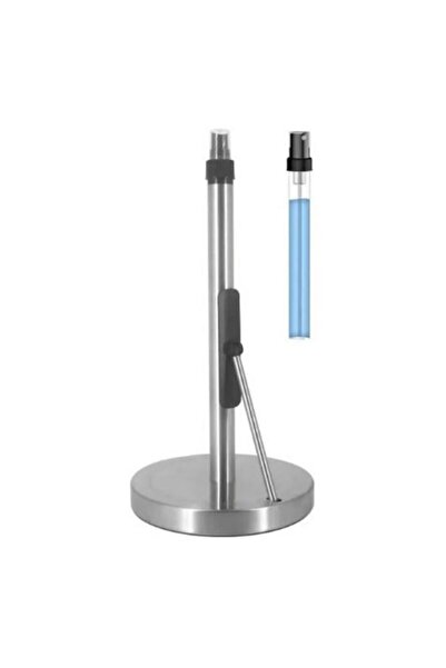 KASEVY Suport metalic pentru role de prosoape de hârtie cu spray de curățare a suprafețelor, picior de susținere stabil, design modern