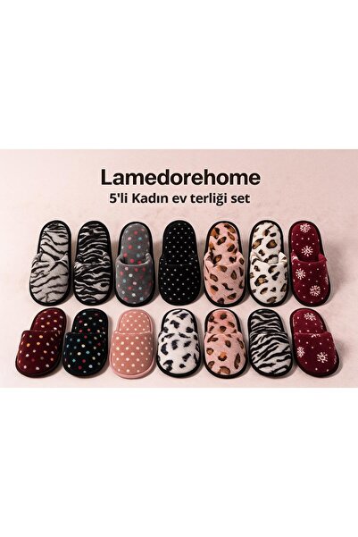 Lamedore Home 5-пари жіночих домашніх капців Гостьовий набір Весільний набір Килими Сувеніри Дешеві Зимові Повсякденні домашні капці