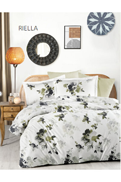 Ecosse Set cuvertură de pilota dublă Satin Riella - Bej