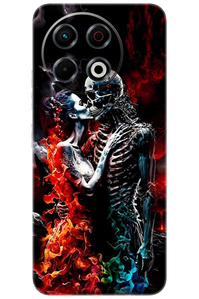 TECNO Spark 30 Pro (KL7) Uyumlu Kılıf Desen Baskılı Silikon İskelet Aşıklar S...