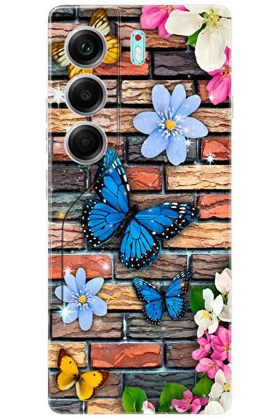 TECNO Camon 40 (CM5) Uyumlu Kılıf Desen Baskılı Silikon Kelebek STK:672 CP-90HQE6A