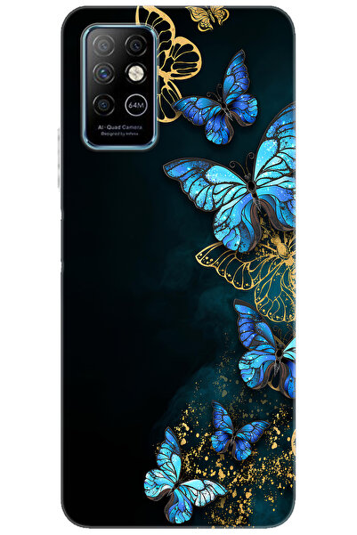 Ceppare iNfinix Note 8 (X692) Uyumlu Kılıf Desen Baskılı Silikon Kelebekler S...