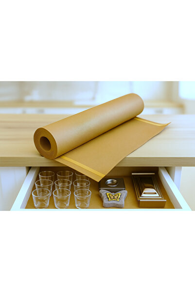 Perisfer Yapışabilir Kum Beji 9mt Çek Kopar Kaymaz-Kaydırmaz Çekmece Dolap Düzenleyici/ Buzdolabı/ Raf Örtüsü