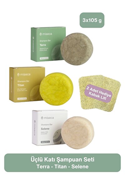 miseca Üçlü Katı Şampuan Seti | Terra - Titan - Selene
