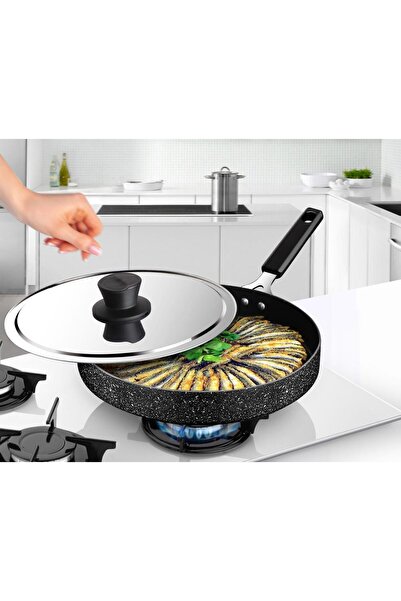LAVONNI Fish Pan Kapaklı Balık Tavası 32 cm