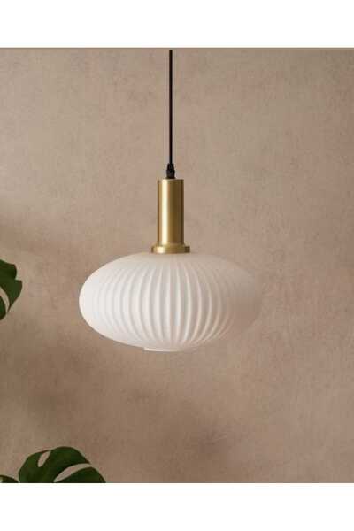 demet habek mylights MYLİGHTS MODERN OPAL SARKIT AVİZE 25CM BRONZ ASKILI SPOR...