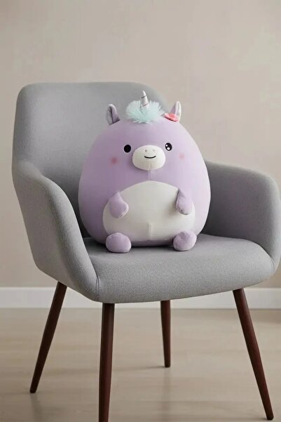 Miniso Tombul Serisi Yuvarlak Peluş Oyuncak - Mor Unicorn