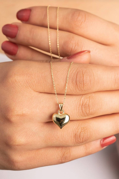 Çgk Çiğdem Gürel Kuyumculuk Kalpli Altın Kolye