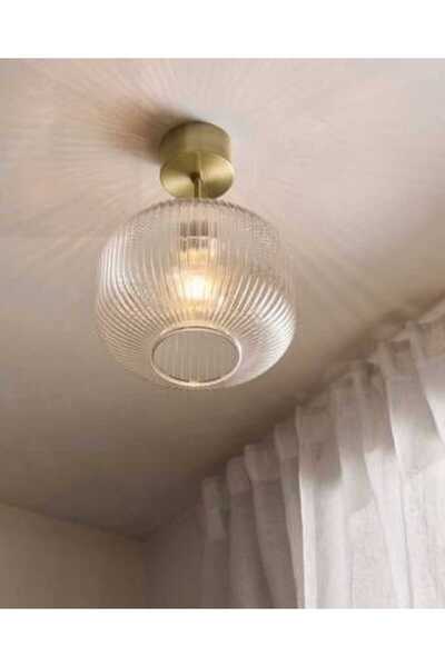 demet habek mylights MYLİGHTS RUSTİK VİNTAGE ŞEFFAF CAMLI TAVAN PLOFONYER AVİZE