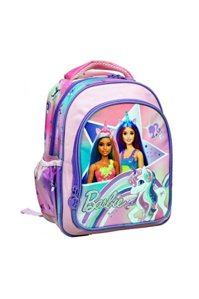 ARISTEF Ghiozdan pentru grădiniță Barbie Unicorn, 2 compartimente, fermoar, 3...
