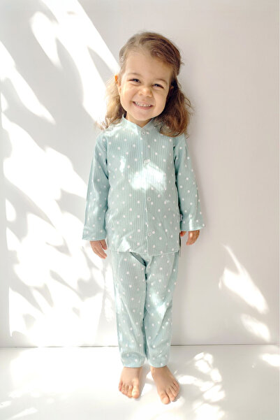 İnci Nanabel 6-18ay bebek unisex mint yeşili pamuklu yıldız baskılı çıtçıtlı ...