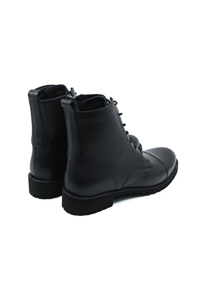 Gusse Kadın Siyah Hakiki Deri Bot