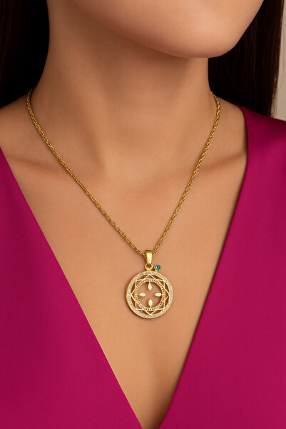 shop قلادة نسائية أنيقة من الفولاذ بدون تشويه بحجر الزركون