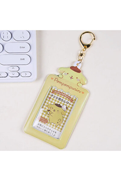 Choice3 Pompompurin Kawaii Sanrio Hello Kitty Card Holder Keychain Cute Cinnamoroll Kuromi Melody Kpop Photo