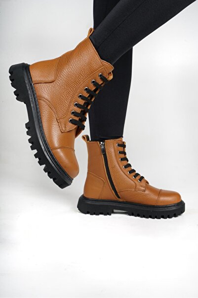 Gusse Kadın Taba Hakiki Deri Bot