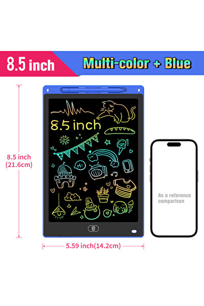Choice جهاز لوحي للكتابة بشاشة LCD مقاس 8.5 بوصة، أزرق، 8.5/10/12 بوصة، لوح ر...
