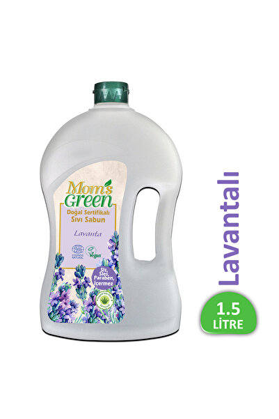 Mom's Green 1500 ml Doğal Sertifikalı Sıvı Sabun - Lavanta Ecocert Cosmos Sertifikalı