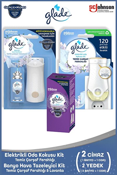 Glade Elektrikli Oda Kokusu Kit Temiz Çarşaf + Banyo Hava Tazeleyici & Yedek ...