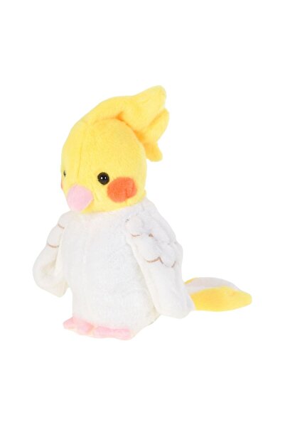 hak-iş oyuncak Müzikli Eğlenceli Dans Eden 25 Cm Peluş Papağan – Sarı Beyaz (Yürüyen, Ses Kayıtlı, Müzikli)