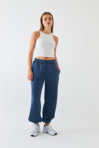 The Champ Clothing Φούτερ Unisex Oversize Marine – 3 νημάτων με ριγέ, ελαστικό στη μέση, με τσέπες, άνετη εφαρμογή