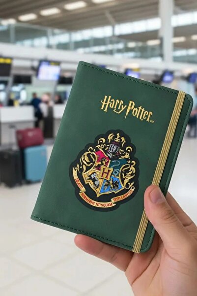 Miniso Harry Potter Lisanslı Bantlı Pasaport Kılıfı - Yeşil