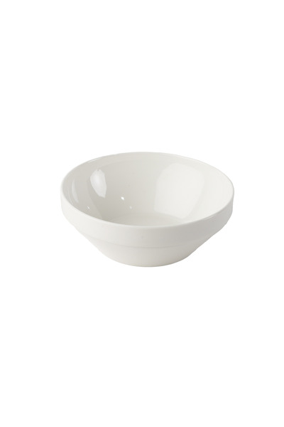 SQUALO Elegant round white porcelain bowl (12 pieces) - 16.8x16.8x10 cm