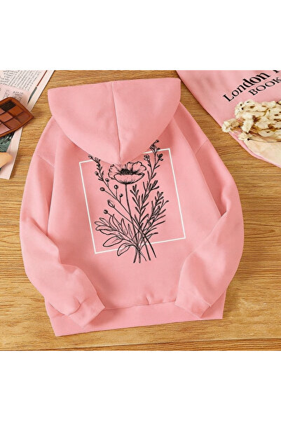 CLASSY.MODA Hanorac oversize pentru femei, cu glugă, buzunar cangur, cu impri...