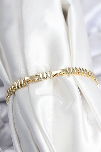 Lisinya سوار نسائي من سلسلة VIP النحاسية بلون ذهبي مع حجر الزركون طراز أربا -