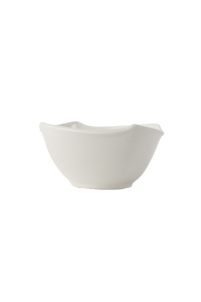 SQUALO Square (porcelain) bowl with an elegant and modern design - white 14.5x14.5x7.5 cm