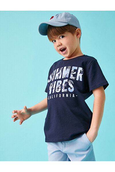 Koton Bavlněné tričko s krátkým rukávem s potiskem