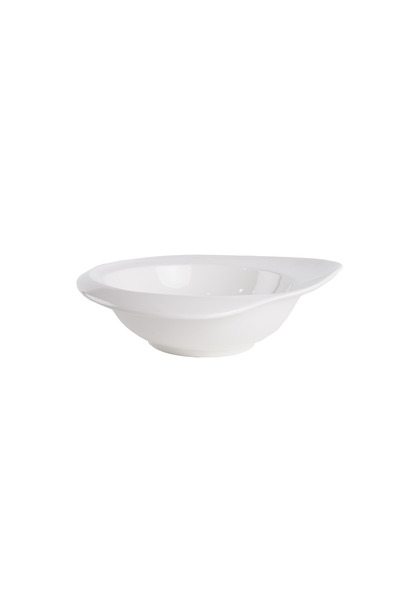 SQUALO Round (porcelain) bowl with sloping edges - white 24.2x21.6x8.2 cm