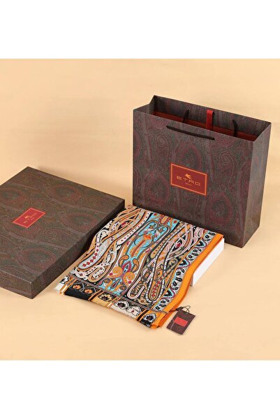 Webinay Home Etro Desen Yün Kaşmir İpek Şal Silk Scarfs Shawl Hijab