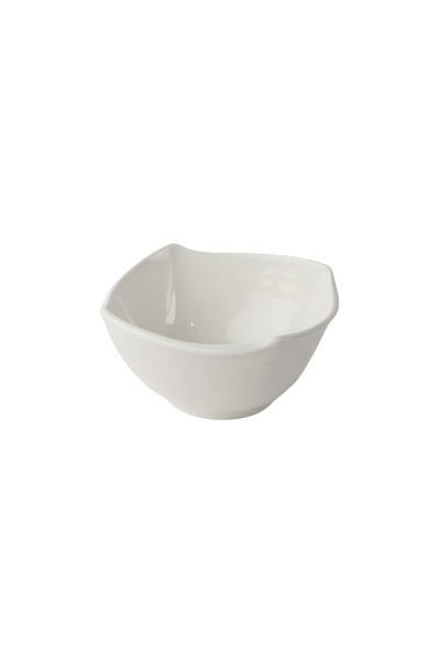 SQUALO Square (porcelain) bowl with an elegant and modern design - white 14.5x14.5x7.5 cm
