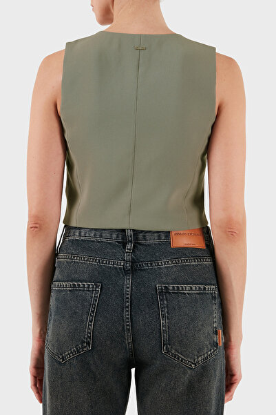 Armani Exchange Regular Fit V-Neck Buttoned Vest Vest Xw001279 Af16148 U6242