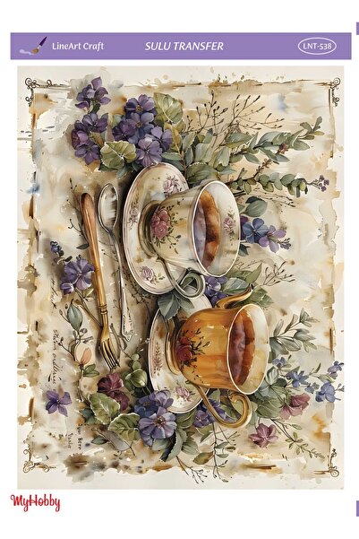 LİNEART Sulu Transfer No:LNT538-25x35cm
