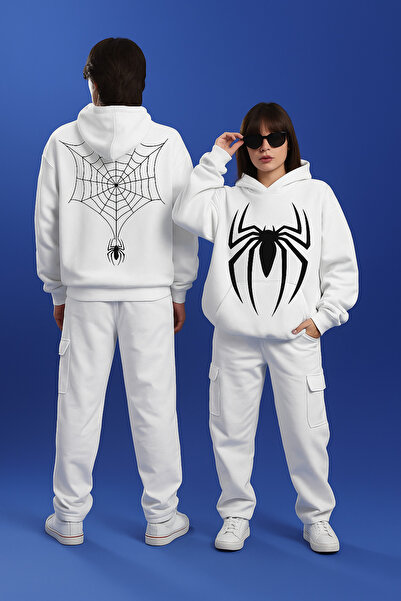 CLASSY.MODA سويت شيرت بقلنسوة للجنسين مكون من 3 خيوط مع جيب كنغر أمامي وخلفي ...