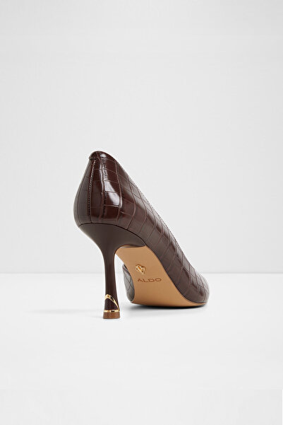 Aldo Livianna - Women's Brown Thin Heeled Slip-On Shoes