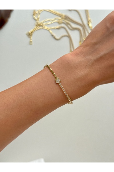 YOUES JEWELRY ÇELİK MİNİMAL SU YOLU GOLD KADIN BİLEKLİK