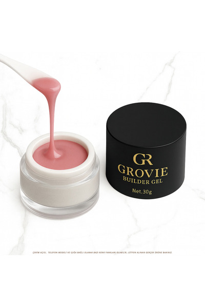 Grovie BUILDER GEL BEAN PASTE PİNK 009 | PROFESYONEL PROTEZ TIRNAK JELİ