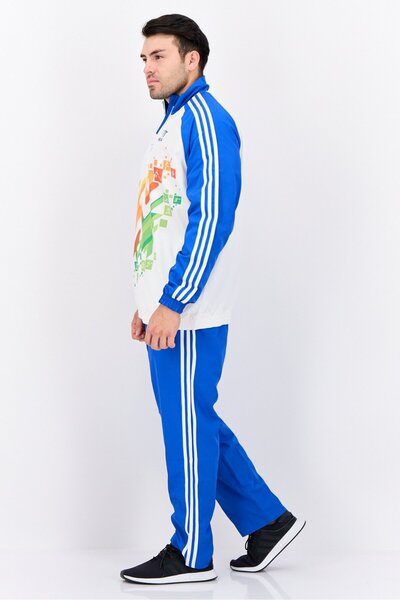 adidas Men 2 Pieces Sportswear Fit Long Sleeves Outdoor Jacket And Pants Set, Multicolor