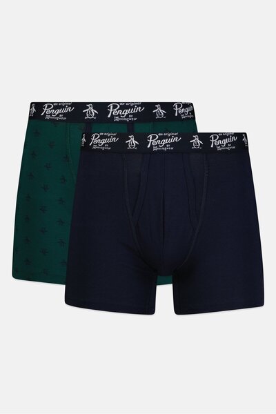 Original Penguin Men 2 Pieces Allover Print Boxer Briefs, Multicolor