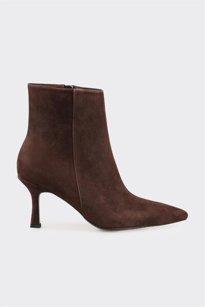 Elle Shoes Kahve Deri Kadın Klasik Bot