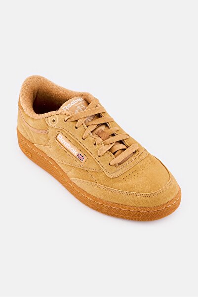 Reebok Kids Boy Club C 85 Lace Up Tennis Shoes, Brown