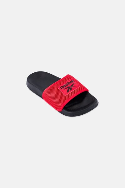 Reebok Kids Boy Brand Logo Slip On Slides, Red