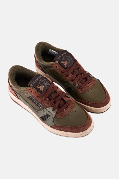 Reebok Kids Boy LT Court Lace Up Tennis Shoes, Dark Olive