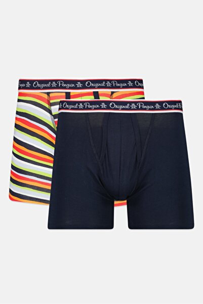 Original Penguin Men 2 Pcs Brand Logo Boxer Briefs, Multicolor
