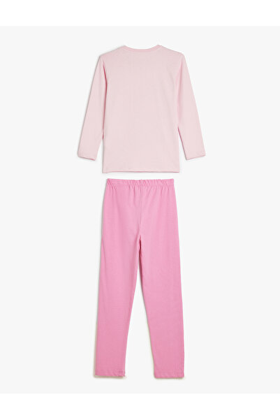 Koton Pijama Takımı Tavşan Baskılı Uzun Kollu Pamuklu