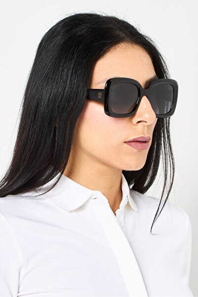 Tommy Hilfiger Women 207967807539O Square Sunglasses, Black