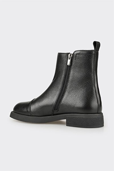 Elle Shoes Siyah Deri Kadın Günlük Bot